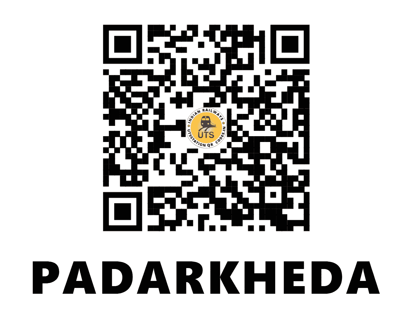 UTS QR Code for PADARKHEDA - PARH - WC (MADHYA PRADESH)
